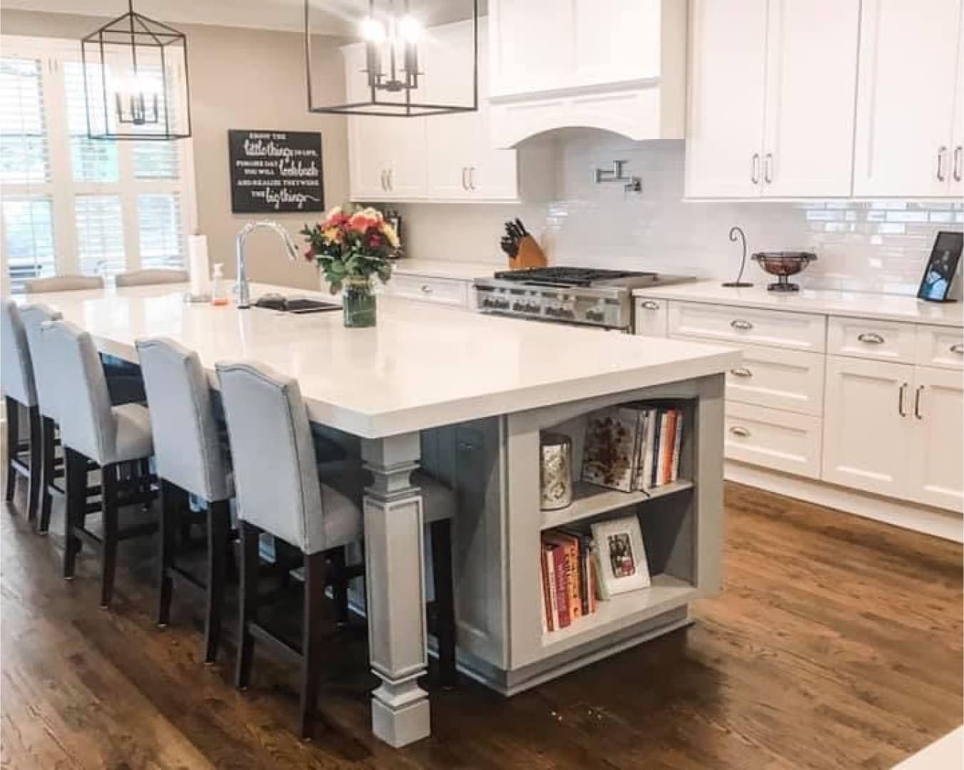 Kitchen renovation with new cabinets and appliances